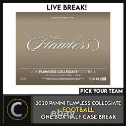 2020 Panini Flawless Collegiate 1 Box (half Case) Break #f592 Pick Your Team
