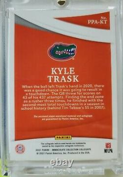 2021 Immaculate Kyle Trask Jumbo Bowl Patch On Card Auto Rpa #'d 4/5! Wow