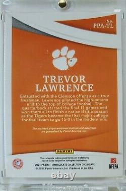 2021 Immaculate Trevor Lawrence Jumbo 3 Color Patch Auto Rpa #'d 54/99