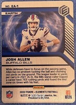 2022 JOSH ALLEN PANINI ELEMENTS EARTH BUFFALO BILLS SSP New Release