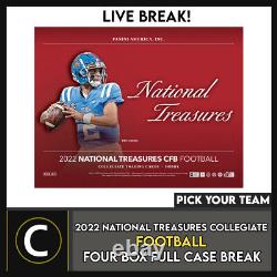 2022 National Treasures College Football 4 Box Break #f1017 Pick Your Team