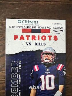 2022 New England Patriots v Buffalo Bills Full Suite Ticket Stub Josh Allen 2 TD