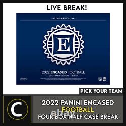 2022 Panini Encased Football 4 Box (half Case) Break #f1173 Pick Your Team