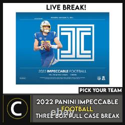 2022 Panini Impeccable Football 3 Box (full Case) Break #f1077 Pick Your Team
