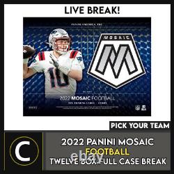 2022 Panini Mosaic Football 12 Box (full Case) Break #f1091 Pick Your Team