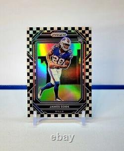 2022 Panini Prizm JAMES COOK Black & White Checker Prizm Rookie SSP RC #319