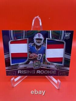 2022 Panini Spectra James Cook Rising Rookie /4 Marble 4 Color Patch SSP Bills
