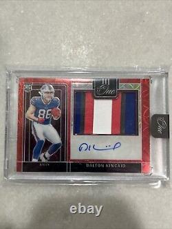 2023 Panini One Dalton Kincaid Rookie 4 Color Patch Auto /25 Buffalo Bills RC