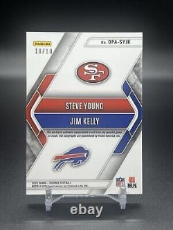 2023 Steve Young/Jim Kelly Panini Phoenix Dual Patch Auto Black /10 49ers/Bills