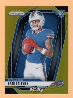 2024 Panini Prizm GOLD PRIZM VARIATION Keon Coleman #/10 SP RC BUFFALO BILLS