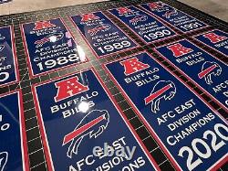 3 Sizes Buffalo Bills AFC East Champions Custom Decal Banner set Man cave 2023
