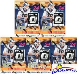(5) 2018 Donruss Optic Football EXCLUSIVE Factory Sealed Blaster Box-ON FIRE