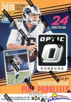 (5) 2018 Donruss Optic Football EXCLUSIVE Factory Sealed Blaster Box-ON FIRE