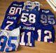 8 Vtg Buffalo Bills Reseller Lot Jersey Champion Puma Flutie Moulds Stitched