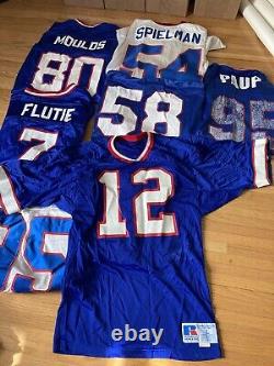 8 vtg Buffalo Bills reseller LOT jersey champion puma flutie moulds stitched