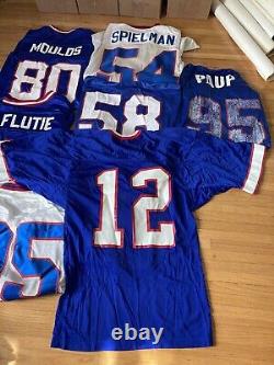 8 vtg Buffalo Bills reseller LOT jersey champion puma flutie moulds stitched