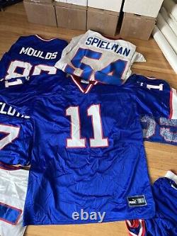 8 vtg Buffalo Bills reseller LOT jersey champion puma flutie moulds stitched