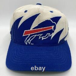 90's Buffalo Bills Logo Athletic Sharktooth NFL Pro Line Snapback Hat Cap Blue