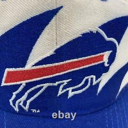 90's Buffalo Bills Logo Athletic Sharktooth NFL Pro Line Snapback Hat Cap Blue