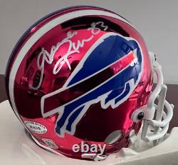 ANDRE REED HOF Auto Signed Buffalo Bills Chrome Edition Mini Helmet COA /2000