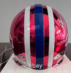 ANDRE REED HOF Auto Signed Buffalo Bills Chrome Edition Mini Helmet COA /2000