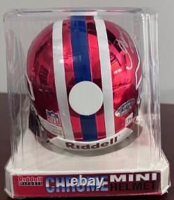 ANDRE REED HOF Auto Signed Buffalo Bills Chrome Edition Mini Helmet COA /2000