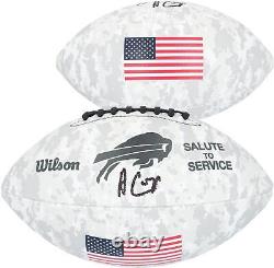 Amari Cooper Buffalo Bills Autographed Wilson 2024 Salute to Service Football