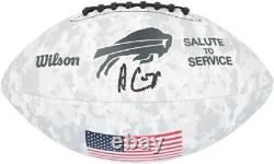 Amari Cooper Buffalo Bills Autographed Wilson 2024 Salute to Service Football