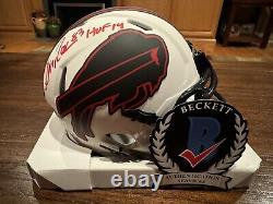 Andre Reed Autographed Buffalo Bills Lunar Eclipse Mini Helmet HOF 14 Beckett