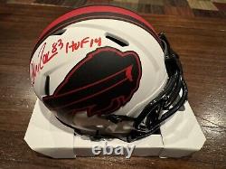 Andre Reed Autographed Buffalo Bills Lunar Eclipse Mini Helmet HOF 14 Beckett