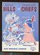 August 14 1964 Afl Pre Season Program Kansas City Chiefs At Buffalo Bills Exmt