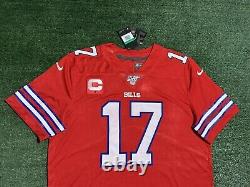 Authentic Josh Allen Buffalo Bills Red 100 Logo Nike Vapor Limited Jersey XL