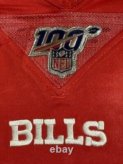 Authentic Josh Allen Buffalo Bills Red 100 Logo Nike Vapor Limited Jersey XL