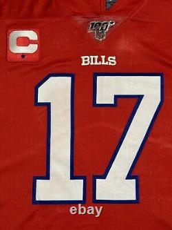 Authentic Josh Allen Buffalo Bills Red 100 Logo Nike Vapor Limited Jersey XL