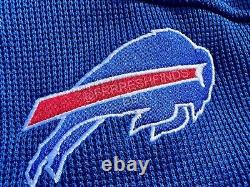 Authentic NFL Team Apparel Embroidered Buffalo Bills Full Zip Up Fleece Hoodie