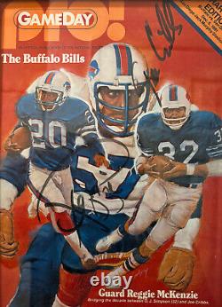 Autographed PRO GAME DAY program of Buffalo Bills Football stars & cards