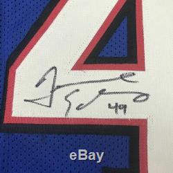 Autographed/Signed TREMAINE EDMUNDS Buffalo Blue Football Jersey JSA COA Auto