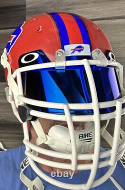 BUFFALO BILLS Authentic THROWBACK Football Helmet Bruce Smith Size Large