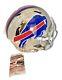 Buffalo Bills Jim Kelly Signed Inscribed Full Size Riddell Chrome Helmet Jsa