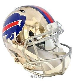 BUFFALO BILLS JIM KELLY signed INSCRIBED FULL SIZE RIDDELL CHROME HELMET JSA