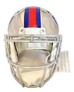 BUFFALO BILLS JIM KELLY signed INSCRIBED FULL SIZE RIDDELL CHROME HELMET JSA