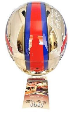 BUFFALO BILLS JIM KELLY signed INSCRIBED FULL SIZE RIDDELL CHROME HELMET JSA