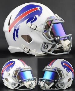 BUFFALO BILLS NFL Football Helmet with BLUE/GREEN Visor / Eye Shield