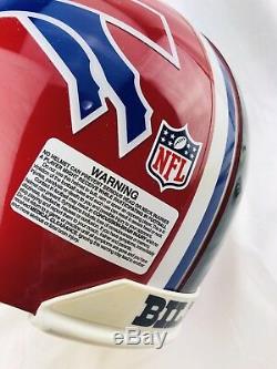 BUFFALO BILLS RIDDELL NFL FULL SIZE FOOTBALL HELMET Large 03-09K Red Collectors