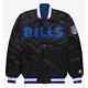 Black Buffalo Bills Blackout Satin Full-snap Varsity Jacket