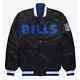 Blackout Buffalo Bills Satin Varsity Jacket Full-snap Nfl Team Style Bomber