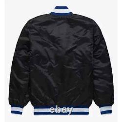 Blackout Buffalo Bills Satin Varsity Jacket Full-Snap NFL Team Style Bomber