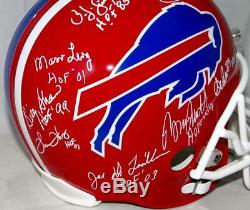 Buffalo Bill Hall of Famers Autographed Full Size TB Helmet- JSA Witnessed Auth