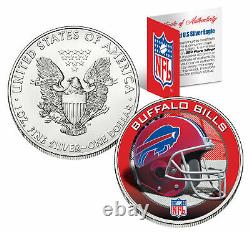 Buffalo Bills 1 OZ Américain Argenté Aigle NFL Pièce de Monnaie! COA & Support