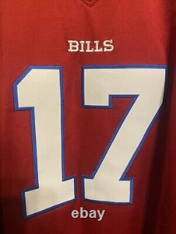 Buffalo Bills #17 Josh Allen stitched Red Football Jersey Men's Size XL